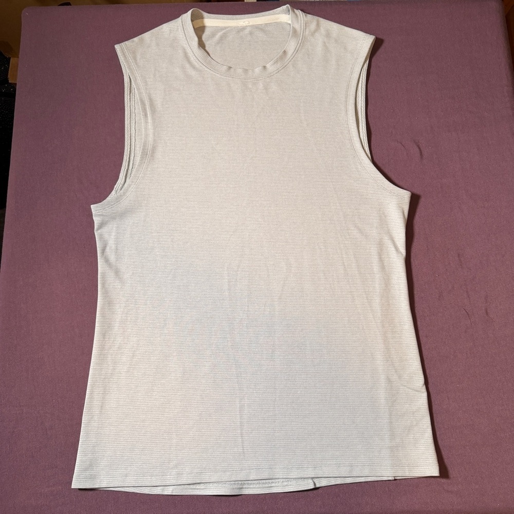Lululemon Men's Athletic Training Tank Top in off White/Gray - Size?? Est. S/M